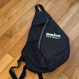 Iron Man 70.3 Black Sling Bag with August Logo